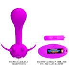 Лиловый вибратор-бабочка для пар с пультом ДУ Pretty Love Partner Vibrator Chimera BI-014824W