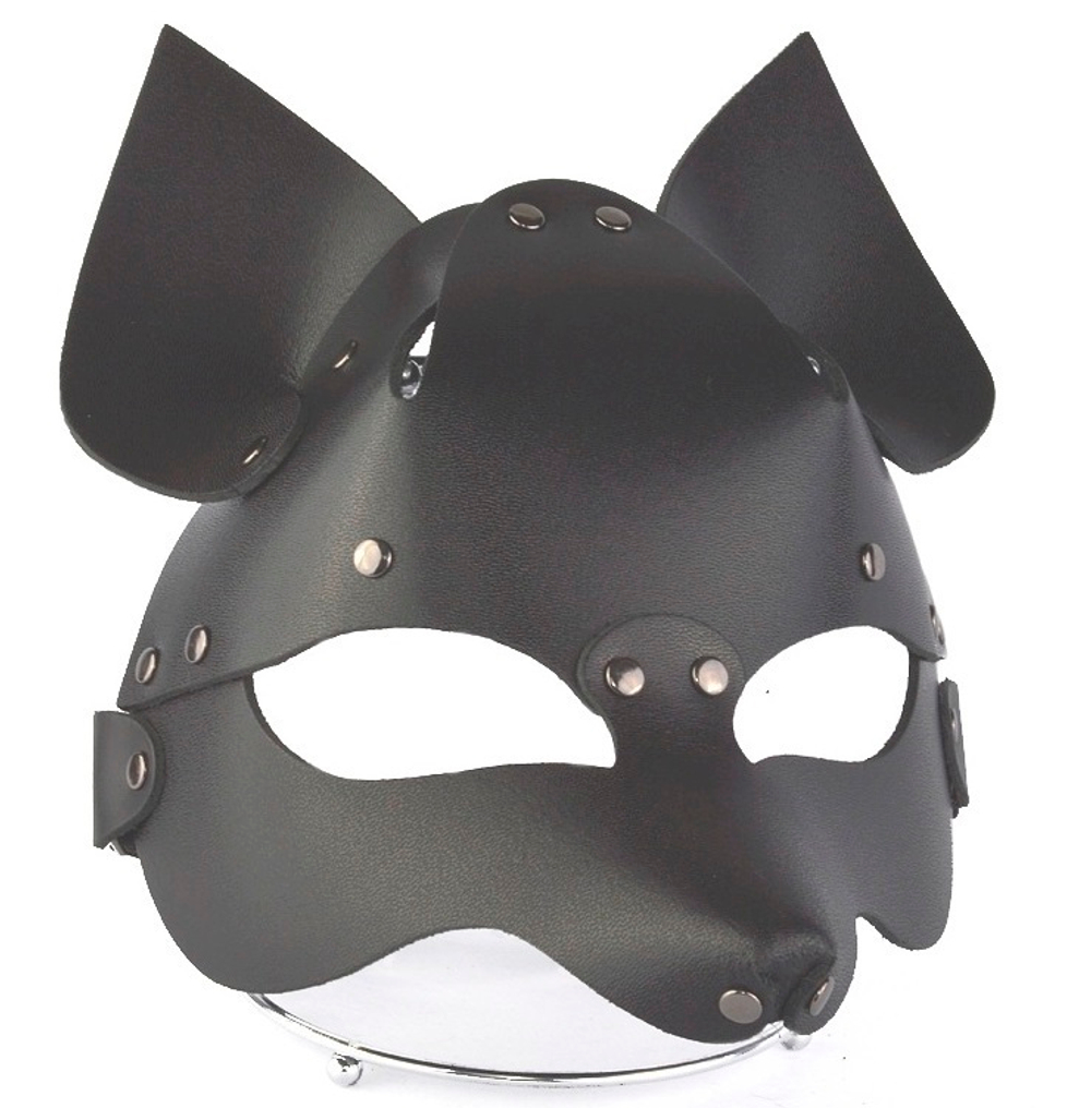 Маска Лиса Sitabella чёрная кожа