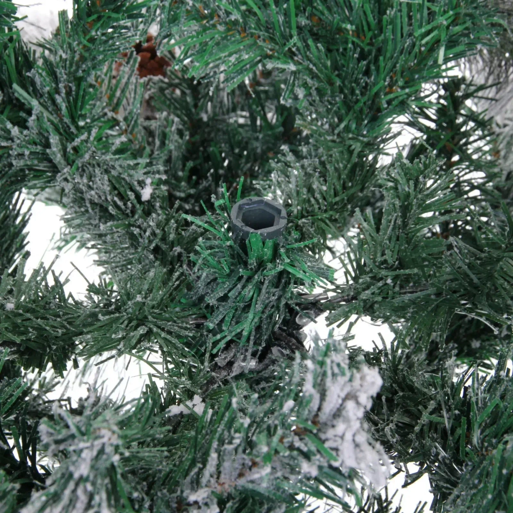 Елка «Заснеженная принцесса» 120 см, ПВХ, леска, резина с белым напылением (355 веток)