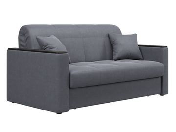 Диван Неаполь 1,2 - Велютто/Velutto  32 серый/накладка венге