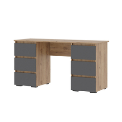 Хелен ПС 02 Письменный стол с ящиками Крафт золотой / Графит серый