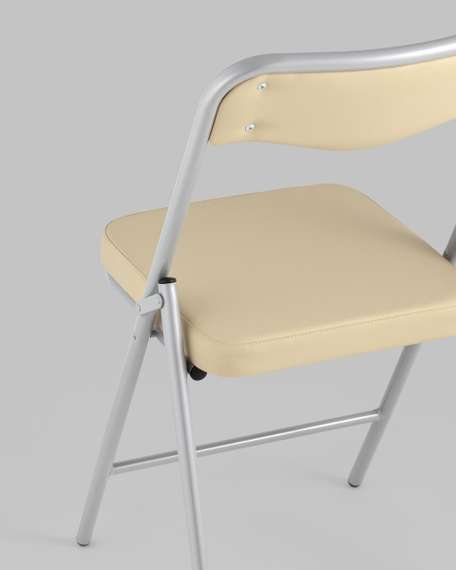 складной Джонни экокожа кремовый каркас металлик