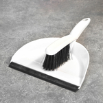 Щетка-сметка "Good" с совком с кромкой (белый)
