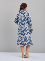 Халат Х-552/серыймеланж-перья