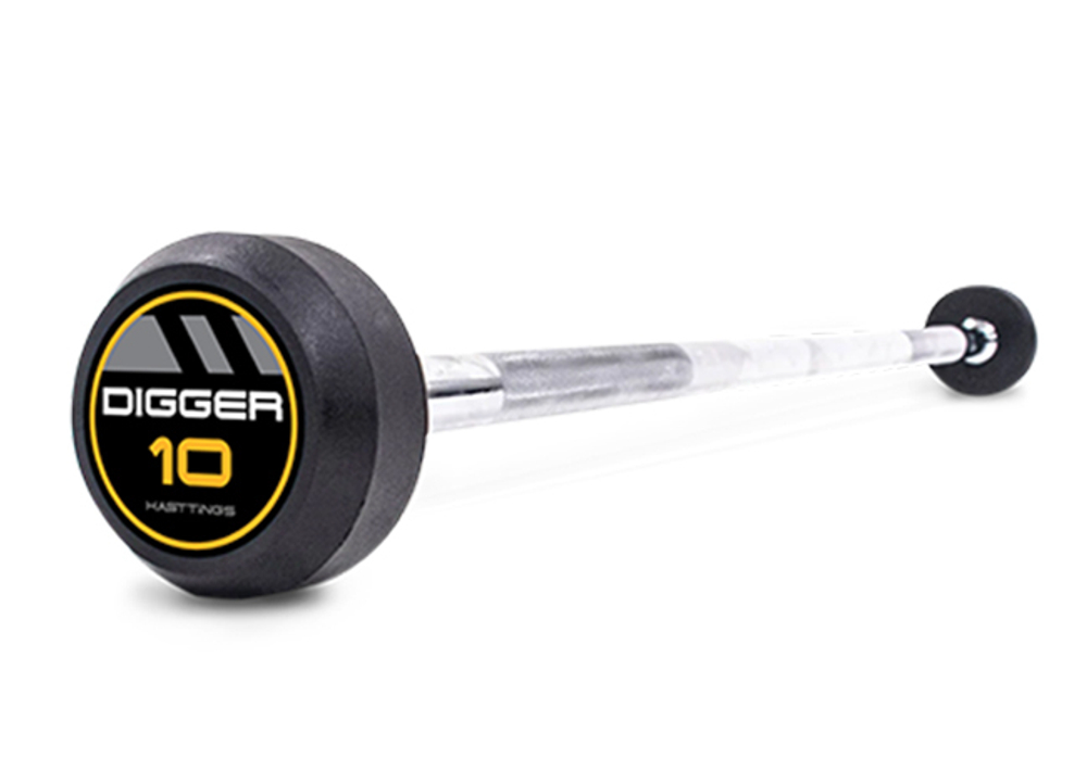 Комплект прямых фиксированных обрезиненных штанг 5 шт от 10 до 20кг