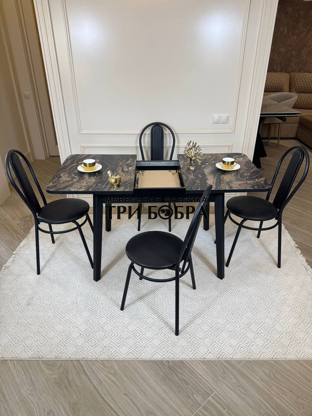 Кухонный раздвижной стол "Модерн" и 4 стула Венский