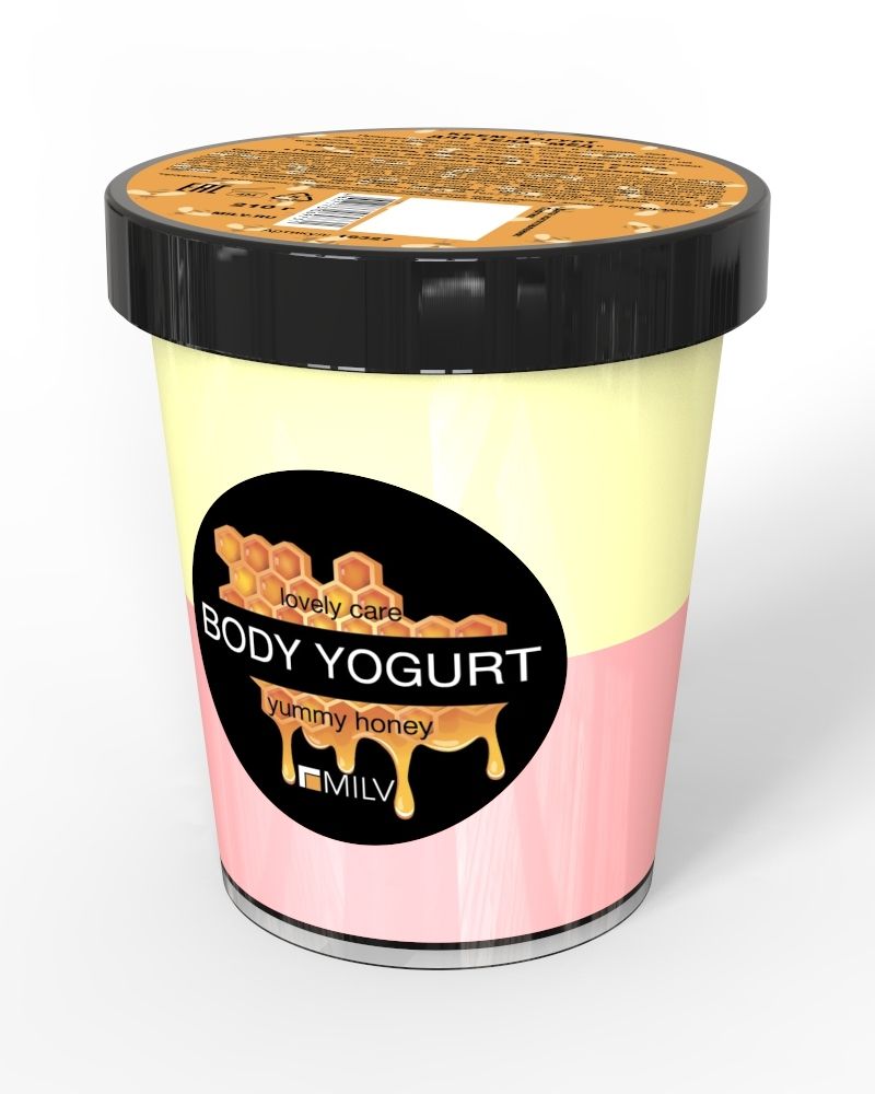 Крем-йогурт двухцветный &quot;Мёд&quot;. 210 г