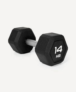 Гантель гексагональная DB-301PRO 14 кг, обрезиненная, черный