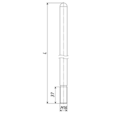 Молниеприемный стержень 1 м, 16мм