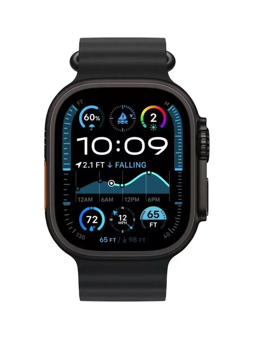 Watch Ultra 2 49mm Black Titanium Case Black Ocean Band