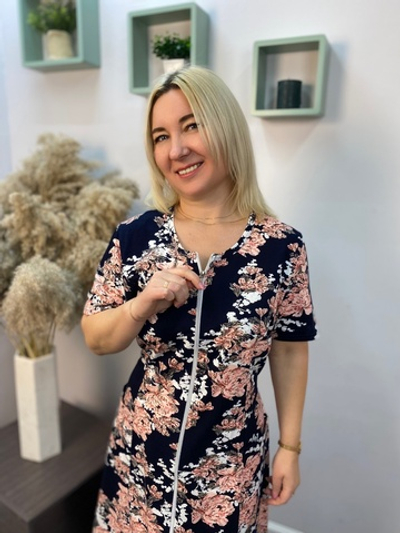 Халат женский "Галина К.П" молния (Р 316)