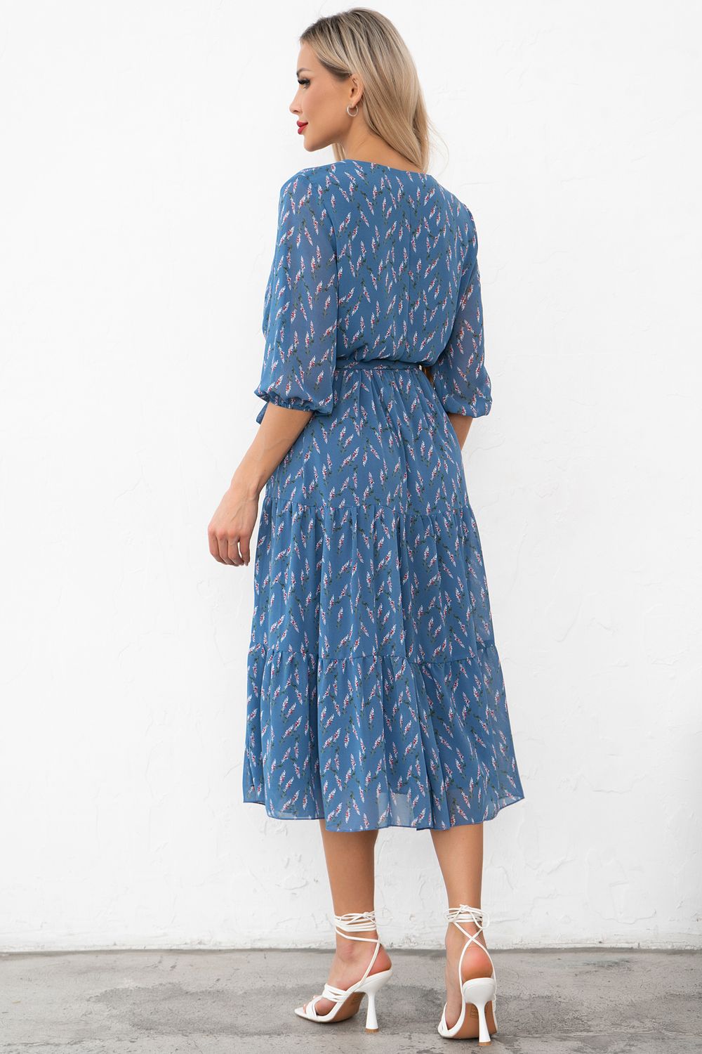 Платье Хелен (голубой/белый) Р11-1075/24 Nikol (Уценка)