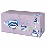 Салфетки косметические 90 штук в картонном боксе, 3-слойные, ZEWA Deluxe Design, 28420
