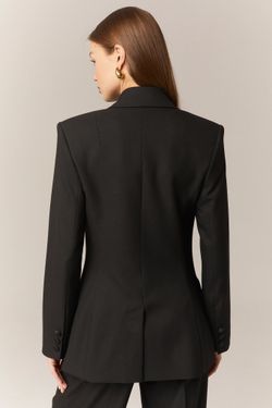 Пиджак смокинг двубортный черный