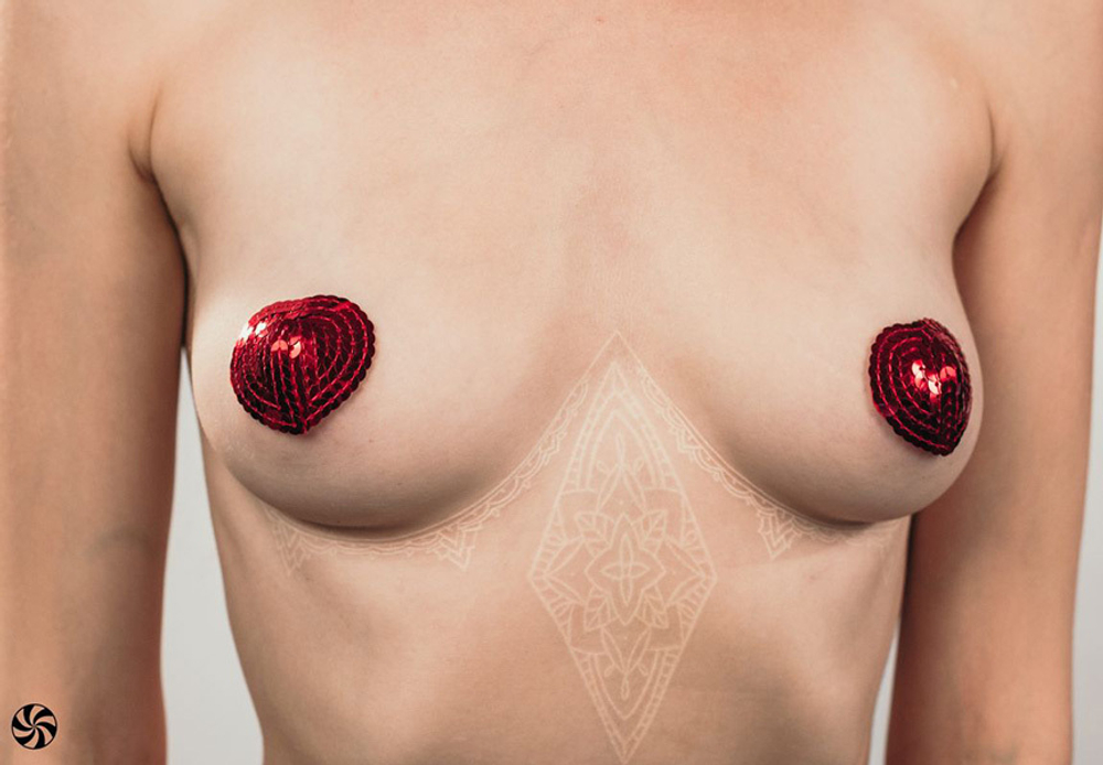 Красные пэстисы-сердечки Lola Pasties Burlesque Rand Red 3633-04lola