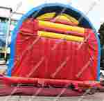 Надувной батут "Страна Сафария" с крышей и высокими горками 13*7*6 м