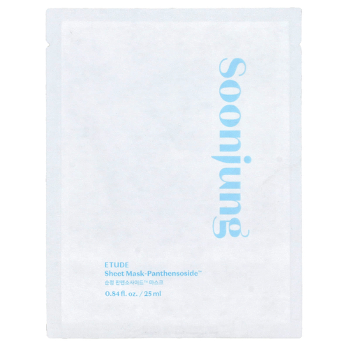 ETUDE, SoonJung, тканевая маска для лица с пантенсозидом, 1 шт., 25 мл (0,84 жидк. Унции)