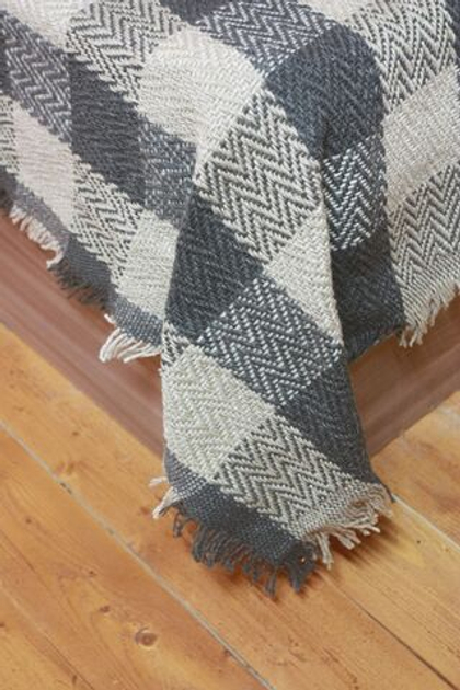 Плед Клетчатый Евро 210х240 см, ПАН/ плед для пикника / плед для дачи / плед евро