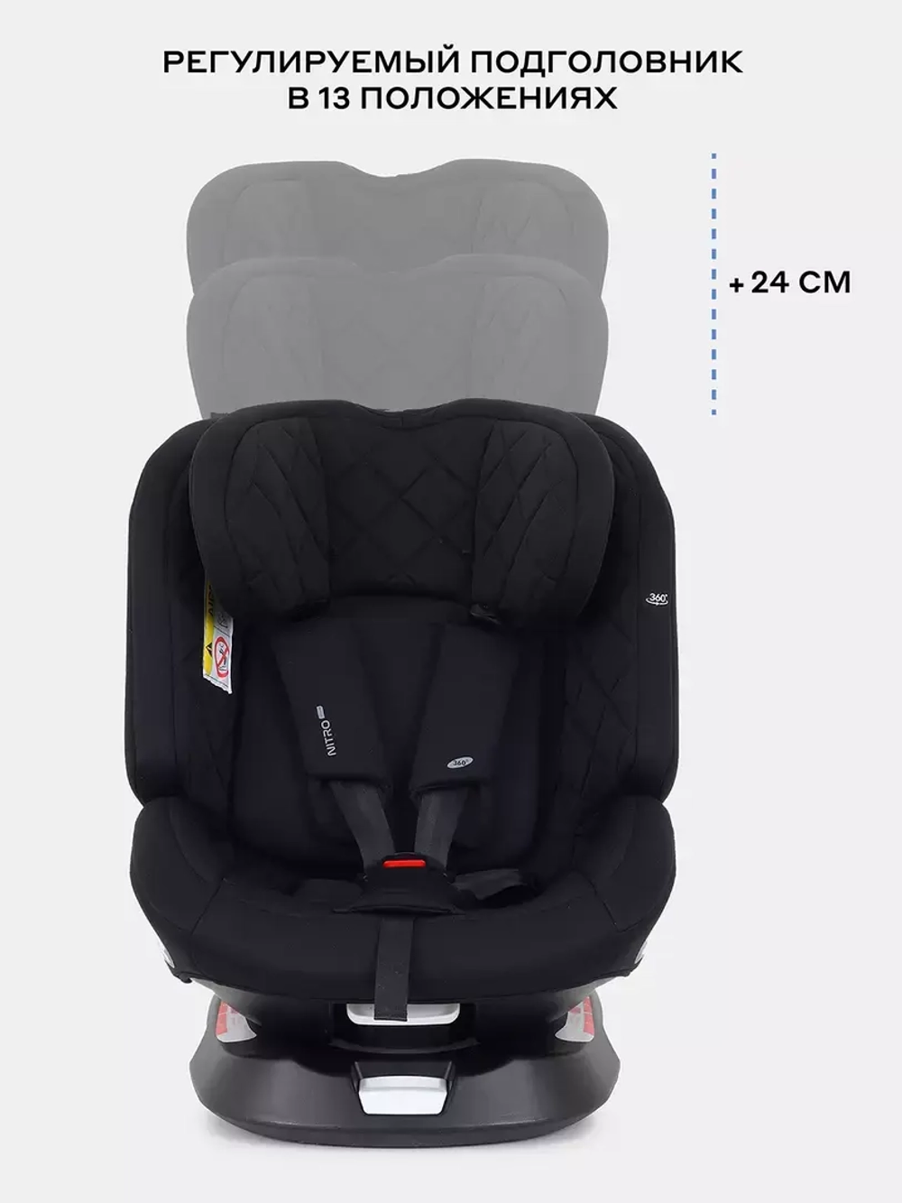 Автокресло RANT UB619 "NITRO Plus" isofix Black группа 0+-1-2-3 (0-36 кг) (2025)