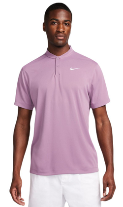 Мужское теннисное поло Nike Court Dri-Fit Blade Solid Polo - violet dust/white