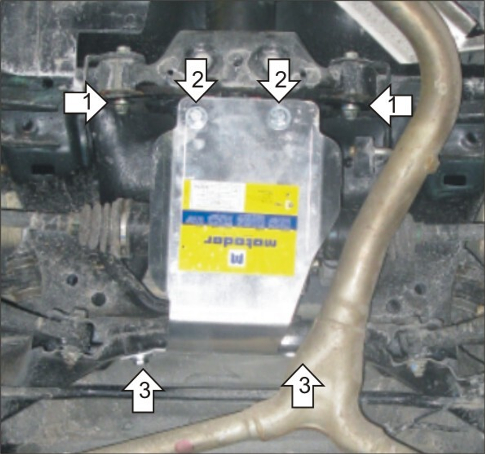 Усиленная защита Motodor зад. дифференциала. 5 мм, алюминий. для Subaru Impreza 2007-2011,Subaru Forester 2008-2013,Subaru XV 2011-2017 арт.32214