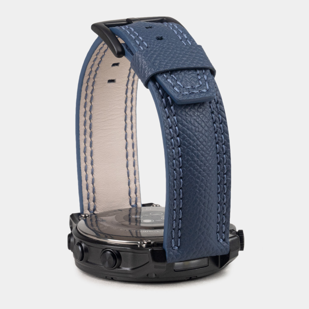Ремешок для часов Garmin 43 mm классический из кожи теленка, синий цвета