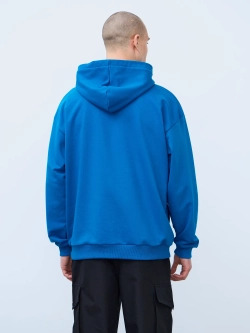Худи оверсайз без начеса (синий)