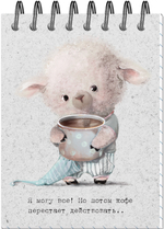 Блокнот "Милашки-обнимашки" А7 40л, на металлическом гребне