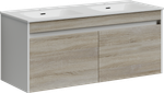 Тумба с раковиной Sancos Smart, 119 см., эмаль белый, SM120-2E