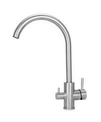 Кран смеситель гибридный серебро 39134