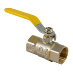 Кран латунный шаровый для газа 1/2" внутренняя-внутренняя резьба, ручка рычаг