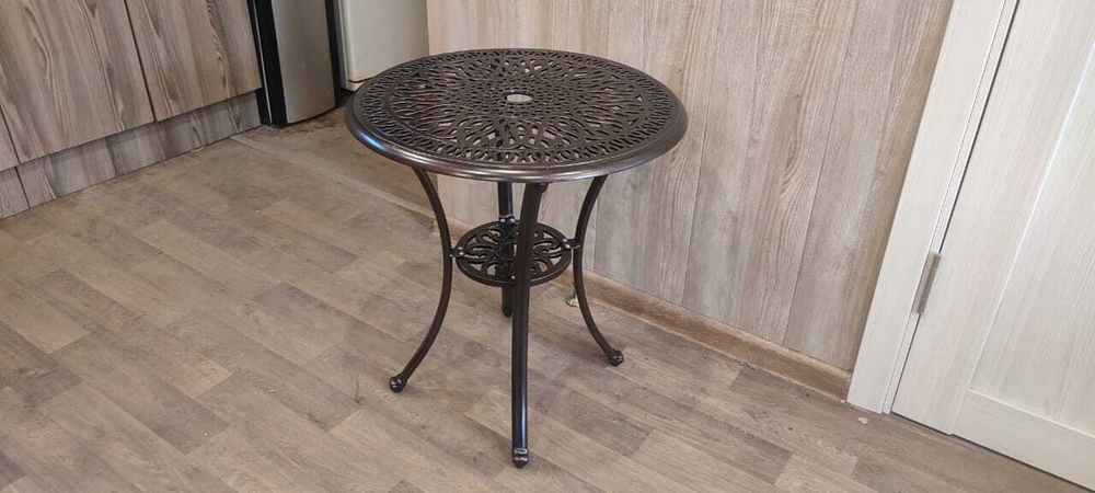 Кофейный круглый столик из литого алюминия D60 Феникс Мини «Fenix Mini» 6335