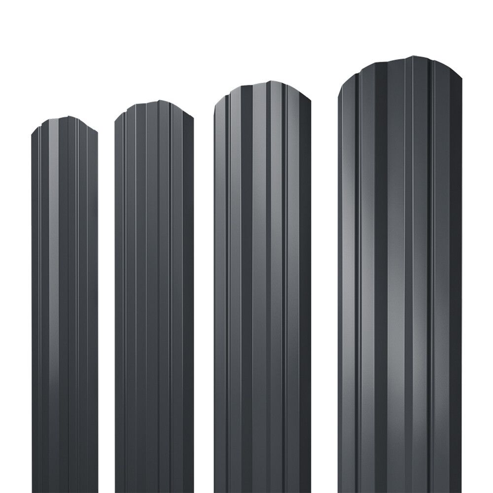 Металлоштакетник/Евроштакетник 2000/130мм Серый RAL 7024