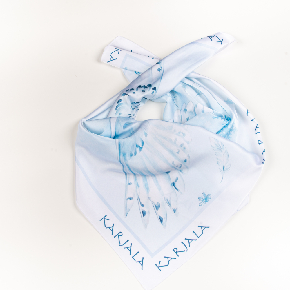 Шейный платок «Полет совы», 70×70 см