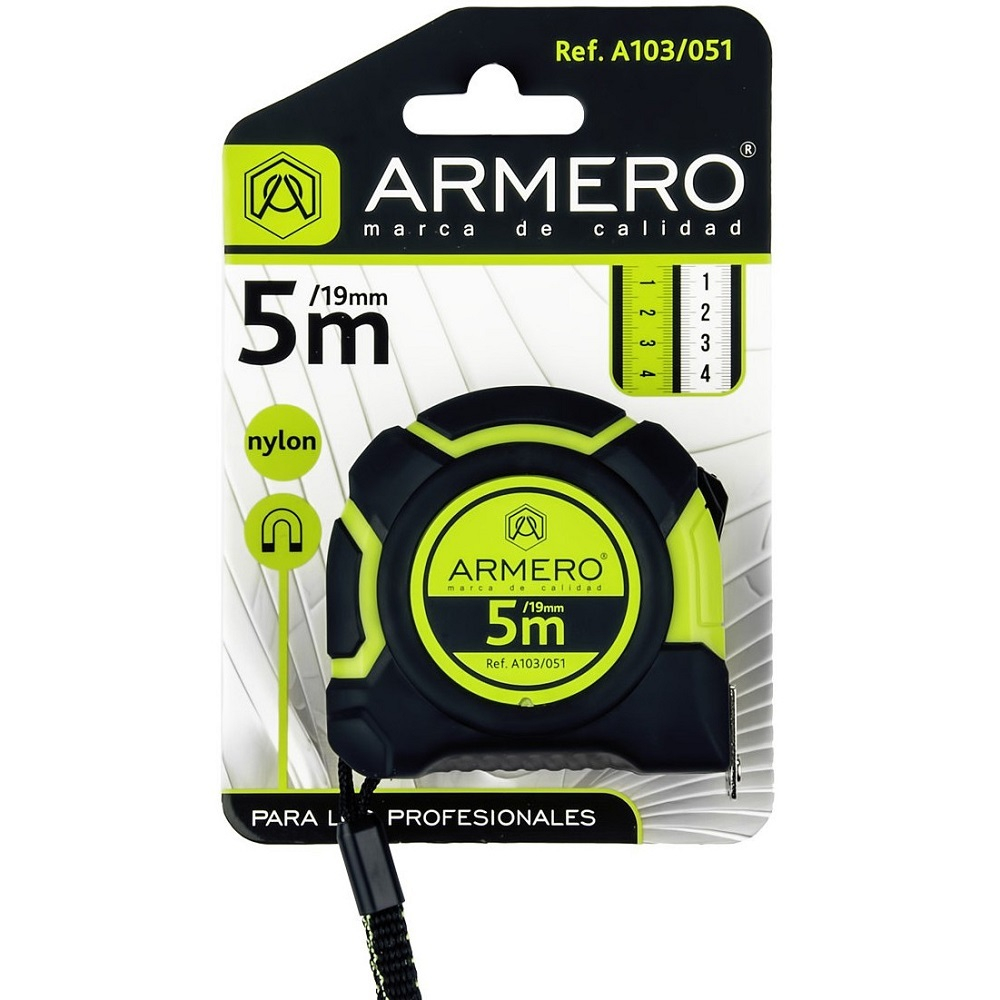 Рулетка ARMERO с фиксатором 5м*19мм   A103/051