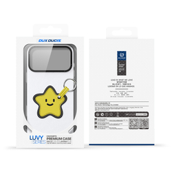 Чехол белого цвета (Star Edition) для смартфона iPhone 17 Pro, серия Luvy Series (со съемным ремешком) от Dux Ducis