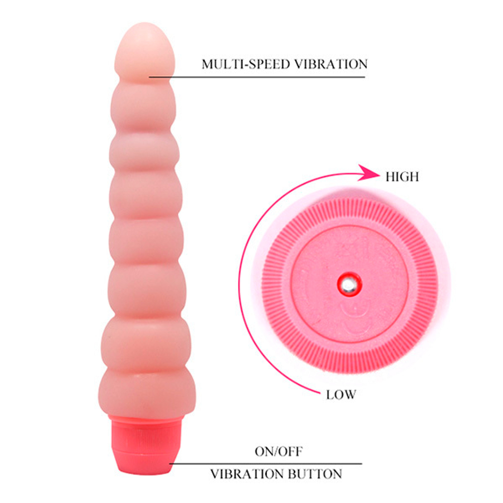 Гнущийся вибратор 19см с хребтом Baile BW-007102G