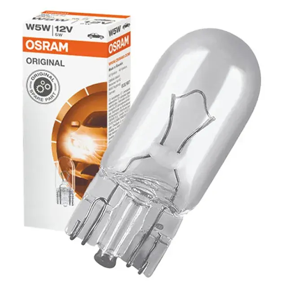 Автолампа 12V W5W б/цок. Osram