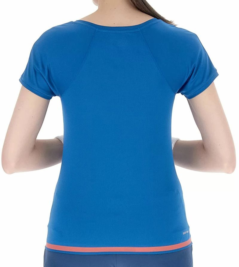 Женская теннисная футболка Lotto Tech II D2 T-Shirt - небесный
