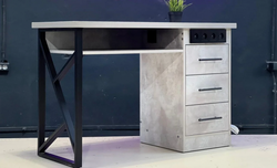 Маникюрный стол Loft, Светлый цемент