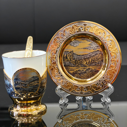 Кофейный набор "Природа" на 1 персону (Златоуст)