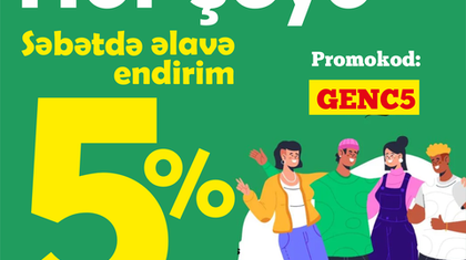 Səbətində hər şeyə əlavə 5% endirim!