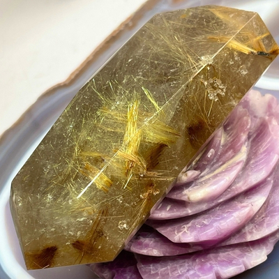 39718 Рутиловый кварц Кристалл 54*117мм