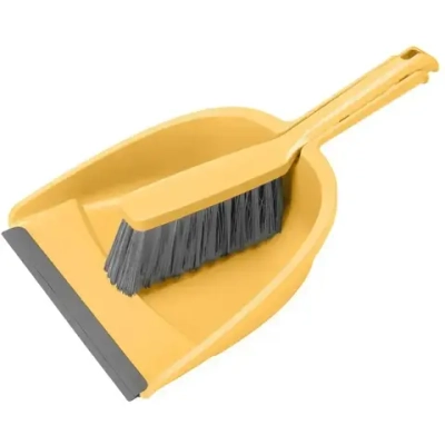Комплект щетка - сметка с совком (желтый) (комплект 12 шт)