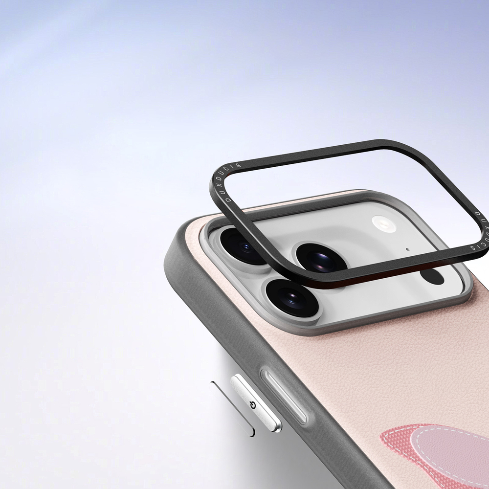 Чехол светло-розового цвета (Butterfly Edition) для iPhone 17 Pro Max, серия Luvy Series (со съемным ремешком) от Dux Ducis