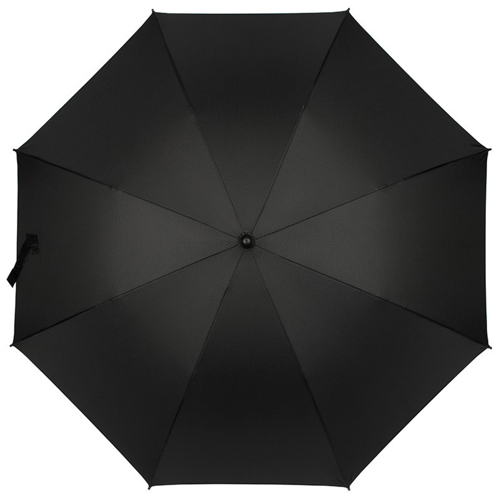 Зонт-трость полуавтоматический складной 119см (полиэстер) черный