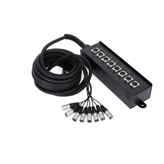Adam Hall K 8 C 10 - мультикор со стейдж-боксом, 8 x XLR возврат, 8 x 0.314 мм2, 10 м
