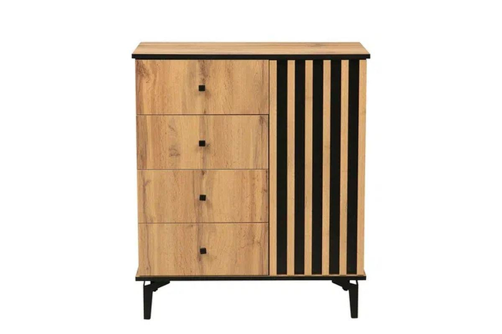 Комод Либерти 51.05 (опора h150) Дуб вотан/Черный