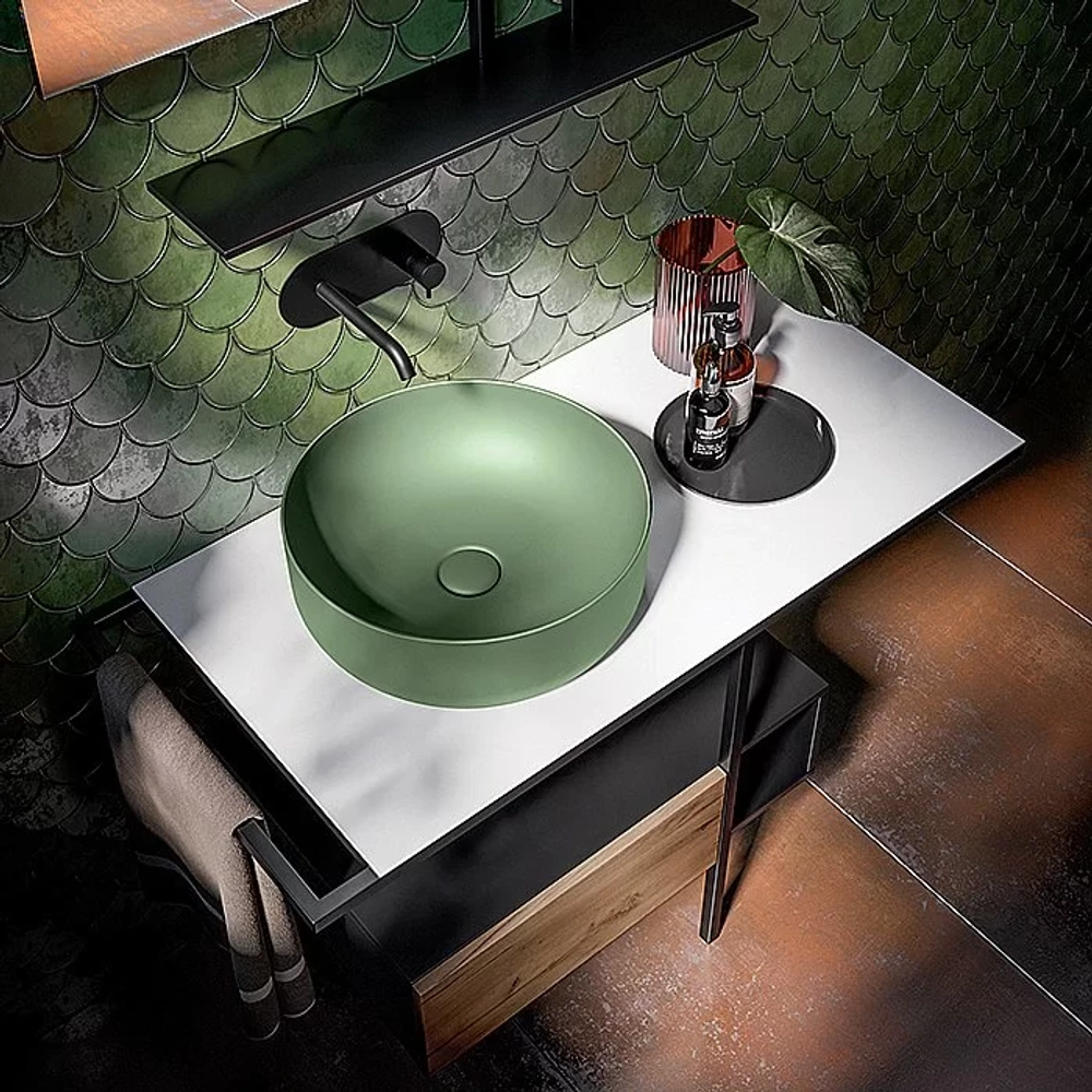 Раковина накладная Kerasan Nolita 40 534411 Verde muschio