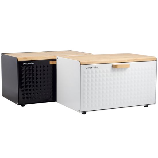 Хлебница Kamille KM 1119 нержавеющая сталь, бамбук